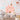 Pink castle wall decal set with soft blue clouds and charming fairy-tale details, creating a magical and whimsical atmosphere perfect for princess-themed children's rooms.